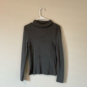 Gray Women's Turtleneck Top
